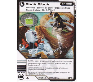 LEGO Ninjago Masters of Spinjitzu Deck 1 Game Card 70 - Rock Block (International Version) (93844)