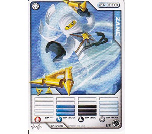 LEGO Ninjago Masters of Spinjitzu Deck 1 Game Card 8 - Zane (International Version) (93844)