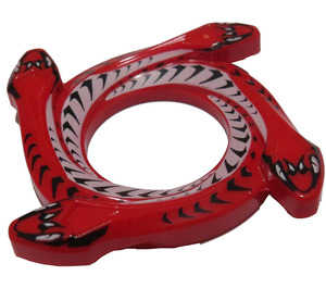 LEGO Ninjago Spinner Koruna s 4 Snakes s Bílá a Černá Had Heads a Scales (70518 / 98342)