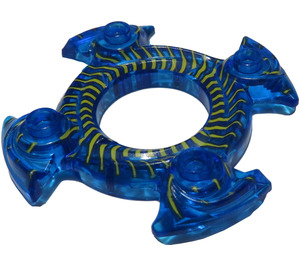 LEGO Ninjago Spinner Crown with Swirl Ends and Yellow Scales (10462)