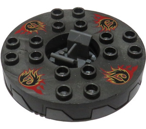LEGO Ninjago Spinner with Pearl Dark Gray Top and Gold Fire