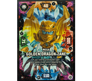 LEGO NINJAGO Trading Card Game (English) Series 8 - # 14 Mega Golden Dragon Zane