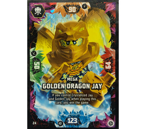 LEGO NINJAGO Trading Card Game (English) Series 8 - # 24 Mega Golden Draak Jay