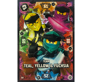 LEGO NINJAGO Trading Card Game (English) Series 8 - # 80 Team Teal, Yellow & Fuchsia