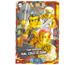 LEGO Ninjago Trading Card Game (German) Series 6 - # 40 Team Shintaro Kai, Cole & Zane