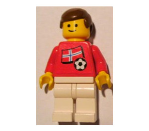 LEGO Norvegian Football Player avec Standard Sourire avec Stickers Figurine