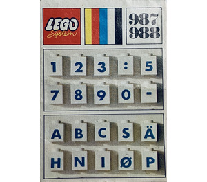 LEGO Number Bricks 987 Ohjeet