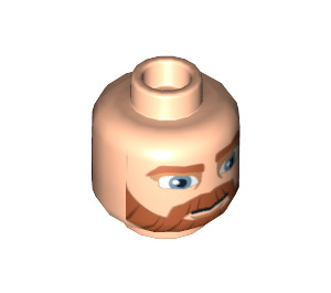 LEGO Obi-Wan Kenobi Head (Recessed Solid Stud) (3626 / 13643)