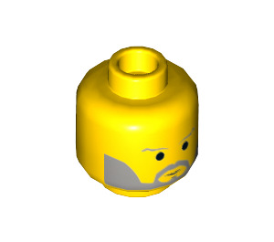 LEGO Obi-Wan Kenobi Minifigure Head (Recessed Solid Stud) (3626 / 63137)