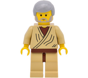 LEGO Obi-Wan Kenobi (Old) Figurine aux cheveux gris pierre moyen