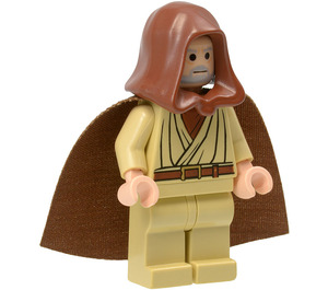 LEGO Obi-Wan Kenobi (Old) with Reddish Brown Cape and Hood Minifigure