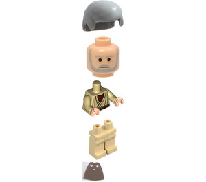 LEGO Obi-Wan Kenobi (Old) mit Kurz Umhang Minifigur