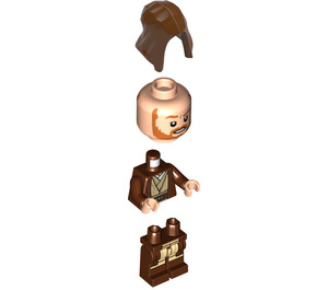 LEGO Obi-Wan Kenobi med Reddish Brun Robe og Hætte Minifigur