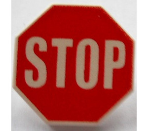 LEGO Octagonal Sign jossa Tappi jossa Stop (30260 / 83396)