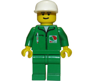 LEGO Octan Male in Green Uniform with White Cap Minifigure