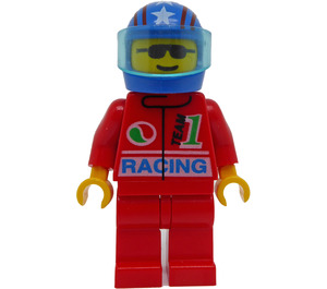 LEGO Octan Racing Blå Hjelm med Stjerner og Striper Mønster Minifigur