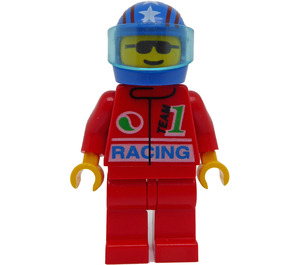 LEGO Octan Racing Blue Helmet with Stars and Stripes Pattern Minifigure