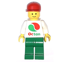 LEGO Octan Worker med Vit Skjorta med Stor Octan logotyp Minifigur