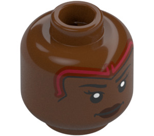 LEGO Okoye Minifigure Head (Recessed Solid Stud) (1791 / 3626)