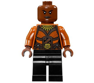 LEGO Okoye con Naranja oscuro Parte superior Minifigura