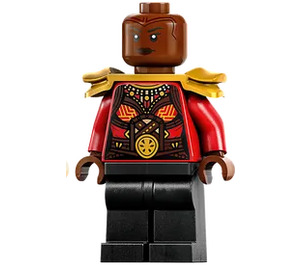 LEGO Okoye med Rød Top og Skulderrustning  Minifigur