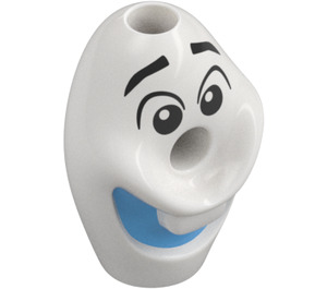 LEGO Olaf Head with Raised Eyebrows and Blue Mouth  (78574)