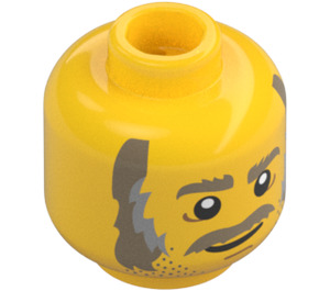 LEGO Old Fishing Store Fisherman Minifigure Head (Recessed Solid Stud) (3626 / 35724)