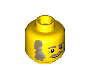 LEGO Old Fishing Store Fisherman Minifigure Head (Recessed Solid Stud) (3626 / 35724)