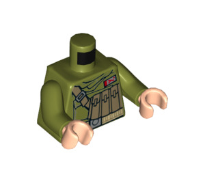 LEGO Olive Green Admiral Ematt Minifig Torso (973 / 76382)