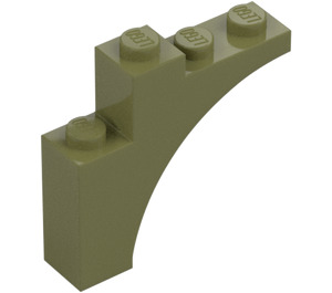 LEGO Olivengrøn Hvælving 1 x 4 x 3 (80543)