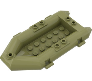 LEGO Olivgrün Boot Inflatable 12 x 6 x 1.33 (75977)