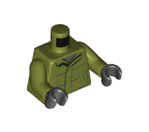 LEGO Olivgrün Boy im Olive Grün Jacke Minifigur Torso (973 / 76382)