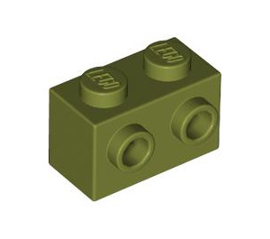 LEGO Olivgrün Backstein 1 x 2 mit Bolzen auf Eins Seite (11211)
