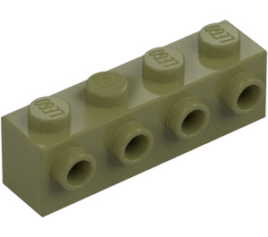 LEGO Olive Green Brick 1 x 4 with 4 Studs on One Side (30414)