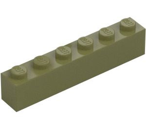 LEGO Olijfgroen Steen 1 x 6 (3009 / 30611)