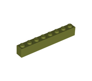 LEGO Olive Green Brick 1 x 8 (3008)