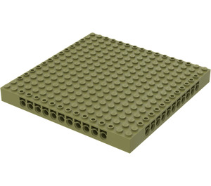 LEGO Olive Green Brick 16 x 16 x 1.3 with Holes (65803)