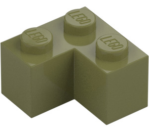 LEGO Olive Green Brick 2 x 2 Corner (2357)