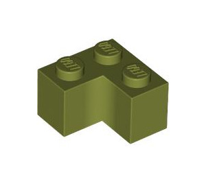 LEGO Olive Green Brick 2 x 2 Corner (2357)