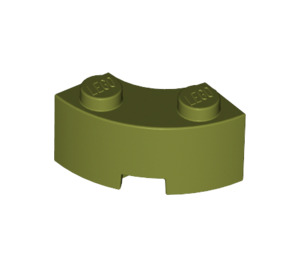 LEGO Olive Green Brick 2 x 2 Round Corner with Stud Notch and Reinforced Underside (85080)