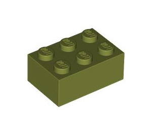LEGO Olijfgroen Steen 2 x 3 (3002)