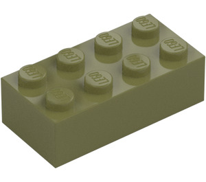 LEGO Olivengrøn Klods 2 x 4 (3001 / 72841)