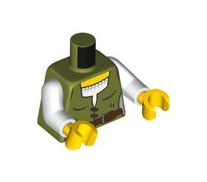 LEGO Olive Green Carpenter Minifig Torso (973 / 76382)