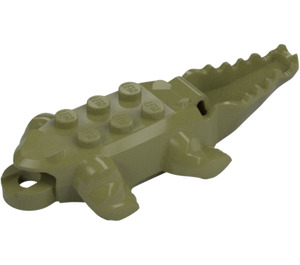 LEGO Vert Olive Crocodile 4 x 9 Corps (18904)