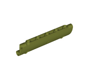 LEGO Olive Green Curved Panel 11 x 3 with 2 Pin Holes (62531)