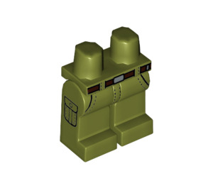 LEGO Olive Green Dino Tracker Minifigure Hips and Legs (3815 / 18261)