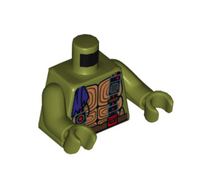 LEGO Olivově zelená Donatello Minifigurka Trup (973 / 76382)