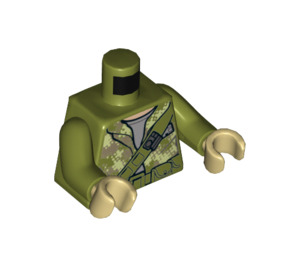 LEGO Olive verte Endor Rebel Soldier 2 Minifig Torse (973 / 76382)