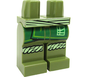 LEGO Vert Olive Hanches et jambes avec Bronzer Sash et Vert Robe Fin (3815 / 78107)