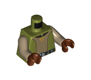 LEGO Olivgrün Kanan Jarrus mit Auge Maske Minifigur Torso (973 / 76382)